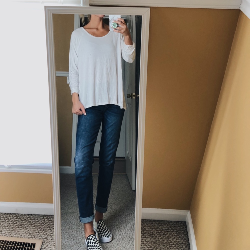 AE Peplum Floral Backing Long Sleeve